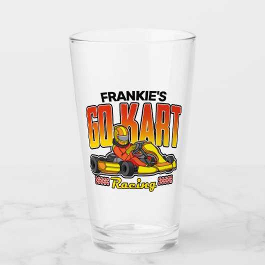 Personalisiert Go Kart Racing Motorsport Karting Glas (Vorderseite)