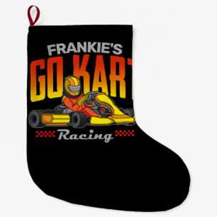 Personalisiert Go Kart Racing Motorsport Karting Großer Weihnachtsstrumpf