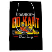 Personalisiert Go Kart Racing Motorsport Karting Mittlere Geschenktüte (Vorderseite)