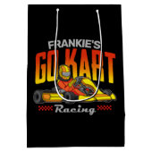 Personalisiert Go Kart Racing Motorsport Karting Mittlere Geschenktüte (Rückseite)