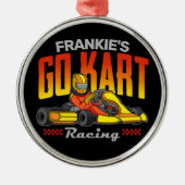 Personalisiert Go Kart Racing Motorsport Karting Ornament Aus Metall (Vorne)