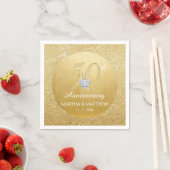 Personalisiert Gold 50. Hochzeitstag Serviette (Beispiel)