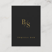 Personalisiert Gold Black Modern Beruflich Visitenkarte (Vorderseite)