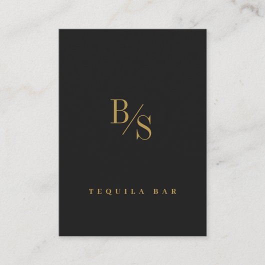 Personalisiert Gold Black Modern Beruflich Visitenkarte (Vorderseite)