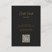 Personalisiert Gold Black Modern Beruflich Visitenkarte (Rückseite)