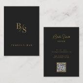 Personalisiert Gold Black Modern Beruflich Visitenkarte (Vorne/Hinten)