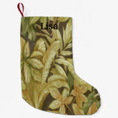Personalisiert Gold Blätter Weihnachts-Strumpf Kleiner Weihnachtsstrumpf (Vorderseite)