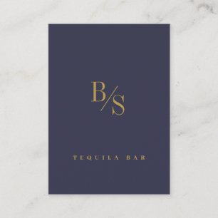 Personalisiert Gold Blue Modern Beruflich Visitenkarte