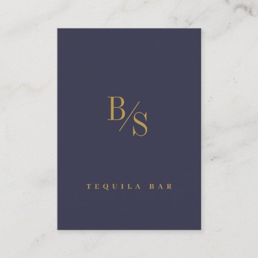 Personalisiert Gold Blue Modern Beruflich Visitenkarte (Vorderseite)