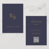 Personalisiert Gold Blue Modern Beruflich Visitenkarte (Vorne/Hinten)