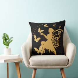 Personalisiert Gold Butterfly Fairy Kissen