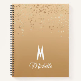 Personalisiert Gold Confetti Notizblock