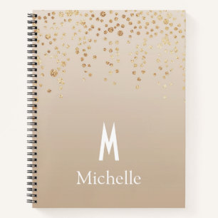 Personalisiert Gold Confetti Notizblock