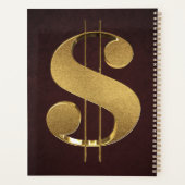 Personalisiert-Gold-Dollarzeichen Planer (Rückseite)