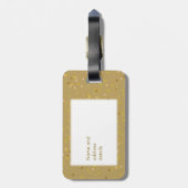 Personalisiert Gold Dust Confetti Mr. und Mrs. Gepäckanhänger (Rückseite vertikal)
