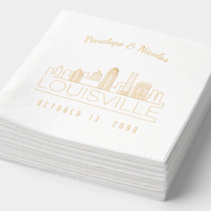Personalisiert Gold Foil Louisville Wedding Napkin Servietten Mit Folie