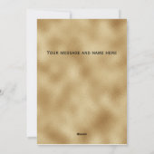 Personalisiert Gold Foto Weihnachtskarte Feiertagskarte (Rückseite)