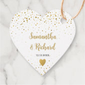 Personalisiert Gold Gastgeschenk Hochzeit Vielen D Geschenkanhänger (Rückseite)