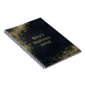 Personalisiert Gold Glitzer Achtung Notizblock (Rechte Seite)