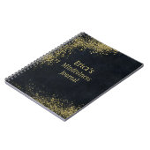 Personalisiert Gold Glitzer Achtung Notizblock (Linke Seite)