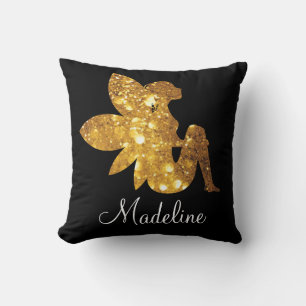 Personalisiert Gold Glitzer Magical Fairy Kissen