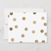 Personalisiert Gold Glitzer Moderner Polka Dot Mitteilungskarte (Rückseite)
