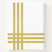 Personalisiert Gold Glitzer Schwarz-weiß Ice Skate Notizblock (Rückseite)