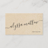 Personalisiert Gold Glitzer Shiny Trendy Modern Visitenkarte (Vorderseite)