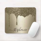 Personalisiert-Gold-Glitzer-Tropfen Mousepad (Mit Mouse)
