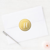 Personalisiert Gold Monogram Stickers (Umschlag)