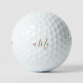 Personalisiert Gold Monogram Titleist Pro VI Golfball (Vorderseite)