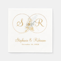 Personalisiert Gold Monogram Wedding Paper