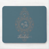 Personalisiert Gold Rokoko Lotus Ornamental Mandal Mousepad (Vorne)