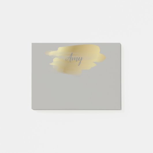 Personalisiert Gold Smudge Post it Notes Post-it Klebezettel (Vorderseite)