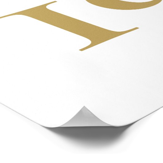 Personalisiert Gold Special Date Poster (Ecke)