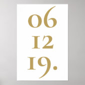 Personalisiert Gold Special Date Poster (Vorne)