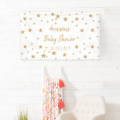 Personalisiert Gold Star Glitzer Sparkle Kinderdus Banner (Insitu)