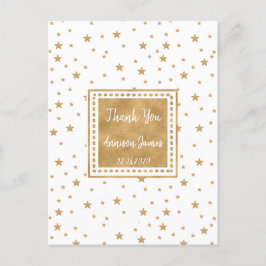 Personalisiert Gold Star Glitzer Sparkle Vielen Da Postkarte