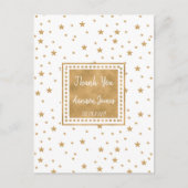 Personalisiert Gold Star Glitzer Sparkle Vielen Da Postkarte (Vorderseite)