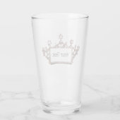 Personalisiert "Gold Tiara" Glas (Rückseite)