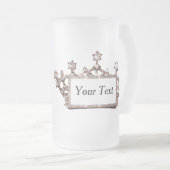 Personalisiert "Gold Tiara" Mattglas Bierglas (VorderseiteRechts)