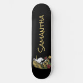 Personalisiert Gold UnicornSkateboard Skateboard (Vorderseite)