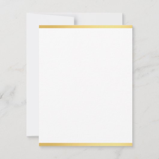 Personalisiert Gold White Hand Script Name Vertika Mitteilungskarte (Rückseite)