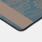 Personalisiert Golden Aquamarin Rokoko Lotus Dot M Schreibtischunterlage (Ecke)