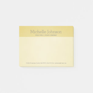 Personalisiert Golden Beige Grainy Textur Post-it Klebezettel