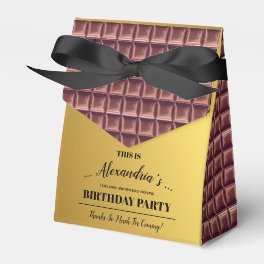 Personalisiert Golden Chocolate Candy Bar Geburtst Geschenkschachtel (Vorderseite)