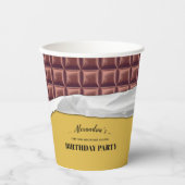 Personalisiert Golden Chocolate Candy Bar Party Pappbecher (Vorderseite)