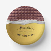 Personalisiert Golden Chocolate Candy Bar Party Pappteller (Vorderseite)