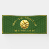 Personalisiert Golden Kleeblatt St. Patrick's Day Banner (Horizontal)