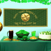 Personalisiert Golden Kleeblatt St. Patrick's Day Banner